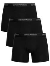 Image of Emporio Armani Men's 3 Pack Stretch Boxer Briefs, Black