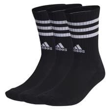 Image of adidas Unisex Kids 3-Stripes Cushioned Crew Socks 3 2-3.5 UK, Black / White 