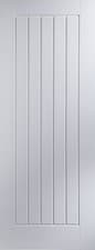 Image of Cottage Primed White Woodgrain Internal Door Unglazed 1981x762x35mm UK Interior