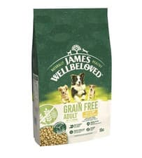 Image of 10kg James Wellbeloved Grain Free 1-7 Adult Dog Dry Food Lamb and Vegetable