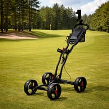 Image of Premium 4 Wheel Golf Trolley Stable, Lightweight, Compact Fold Built-In Storage