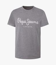Image of Pepe Jeans Original Stretch T-Shirt Black Mark Grey Size U.K.Large New With Tags