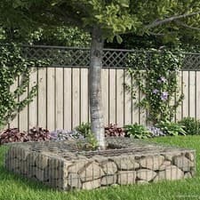 Image of Gabion Raised Bed Silver 100 x 100 x 20 cm Galvanised Steel vidaXL