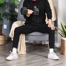 Image of 12.5KG Single Rubber Dumbbell Portable Hand Weights Dumbbell Home Gym