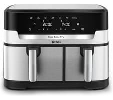 Image of TEFAL Easy Fry Dual XXL EY942DG1 11L Air Fryer - Stainless Steel