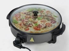 Image of Large 40cm Multi-Function Electric Cooker Pan With Lid 1500w Non Stick Coating