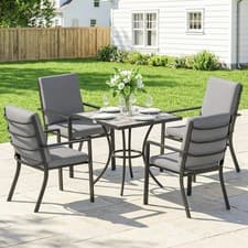 Image of 5 Pieces Outdoor Dining Set with Cushions, Garden Dining Set for 4