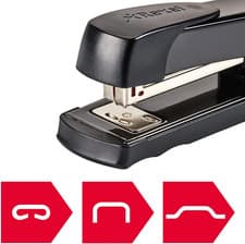 Image of Rexel Meteor Half Strip Stapler, 20 Sheet Capacity, Metal Body, Black, 2100019