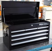 Image of Hilka Tool Chest Box 6 Drawer Professional Black Metal Storage Cabinet Toolbox