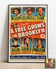 Image of A Tree Grows In Brooklyn Joan Blondell Repro Movie Poster Similar To A1 36"x24"