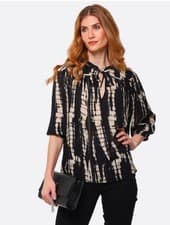Image of NWOT BA&SH Kea Tie Dye Blouse in Black size 4 XL BZ