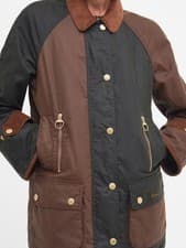 Image of New BARBOUR Olive/Tan Arniston Wax Jacket Size UK 12 BNWT