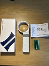 Image of Eschenbach Mobilux Economy Illuminated Handheld 5X Magnifier 58mm Diameter.