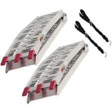 Image of 2 x Folding Warrior Aluminium ATV/Quad/Golf Buggy/Mobility Scooter Loading Ramps