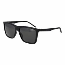 Image of Polaroid PLD 2050/S Men’s Black Rectangle Polarized Sunglasses Grey Lens 55mm