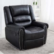 Image of DENVER BONDED LEATHER RECLINER ARMCHAIR STUD SOFA HOME LOUNGE RECLINING CHAIR