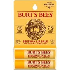 Image of Burt's Bees 100% Natural Moisturizing Lip Balm, 4.25 g (Pack of 2), White