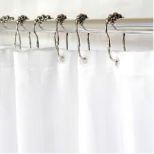 Image of 12 Pcs Shower Curtain Rings Rail Pole Bar Bathroom Ball