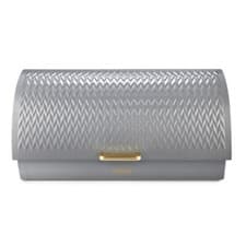Image of Tower Empire Bread Bin Roll Top, Stainless Steel, Grey and Brass T826090GRY