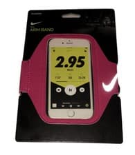Image of Nike 1 Lean Arm Band Fits Most Cell Phones Bright Red Run Fitness Jog Holder NEW