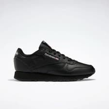 Image of REEBOK Women’s Black Classic Leather Trainers Size UK 8.5 NEW