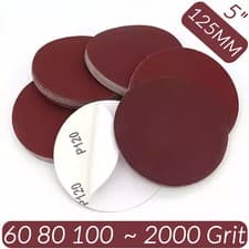 Image of 5'' 125mm Self Adhesive Sanding Discs Sticky Backed Sand Paper 60 - 2000 Grit