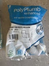Image of PolyPlumb Enhanced 15mm Elbow PB115EW Plastic Pack of 10 NEW