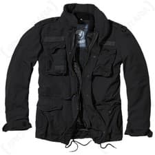 Image of Brandit Military M65 Giant Field Jacket Coat - Black - Outdoors Hiking Trekking