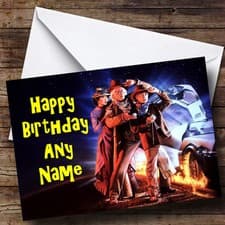 Image of Back To The Future Personalised Birthday Greetings Card