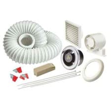 Image of Manrose LEDSLKTC LED Showerlite Bathroom Extractor Fan and Shower Light 100mm