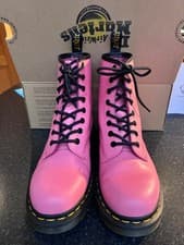 Image of Dr. Marten 1460 Boots Smooth Leather Pink Lace Up Ladies UK Size 5  Unworn