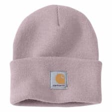 Image of Carhartt women’s Watch Hat beanie in Ash Rose colorway.