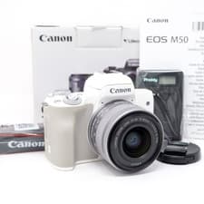 Image of Canon EOS M50 24.1MP Mirrorless Digital Camera + 15-45mm Lens Kit - Great