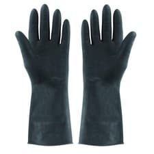 Image of Elliott 2-Piece Large Extra Tough Rubber Gloves, Black