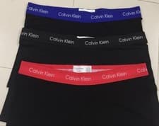 Image of Calvin Klein Branded Men’s Boxer Shorts Trunks – 3 Pack Black/Grey/White