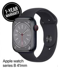 Image of Apple Watch Series 8 41mm Midnight Alu Case with Black Sport Band, Regular (GPS)
