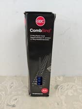 Image of GBC CombBind Binding Combs, 10 mm, 65 Sheet Capacity, A4, 21 Ring, Blue, Pack of