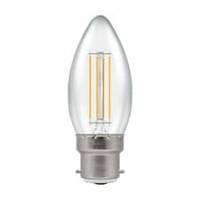 Image of LED Clear Candle 6.5 = 60 Watt BC / B22 Dimmable 2700k warm white Crompton 18723