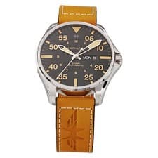 Image of HAMILTON H64725531 KAHKI AVIATION Black Automatic Leather