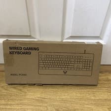 Image of PICTEK Wired Gaming Keyboard USB Backlit RGB Colour Modes UK Layout Black PC294A
