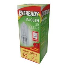 Image of 1/2/4/10 EVEREADY HALOGEN G9 CAPSULE 25W/40W OVEN APPLIANCE BULB DIMMABLE