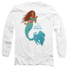 Image of The Little Mermaid Classic Ariel Long Sleeve T-Shirt S-2XL, White