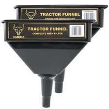 Image of Large Tractor Funnel & Filter - Oil, Diesel, Petrol, & Hydraulic Fluids (2 PACK)