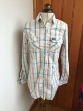 Image of superdry crisp cotton check white pink green blue check shirt small bnwt