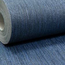 Image of Plain Dark Navy Midnight Blue Glitter Shimmer Textured Crystal Vinyl Wallpaper