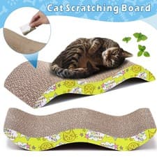 Image of Wave Shape Cat Scratcher Cat Scratch Board Cat Wall Scratcher Toy for Cats
