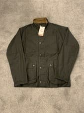 Image of Men’s Barbour Olive Modern Bedale Lightweight Waxed Jacket BNWT - Size Medium