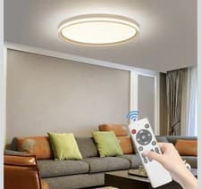 Image of Mikeru Round LED Ceiling Light 50cm, Flush Mount Ceiling Lights Dimmable Remote