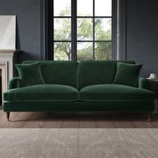 Image of Dark Green Velvet 4 Seater Sofa - Payton SOF200