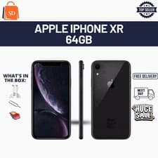 Image of Apple iPhone XR 64GB BLACK Unlocked iOS Smartphone SIM FREE Warranty Pristine A